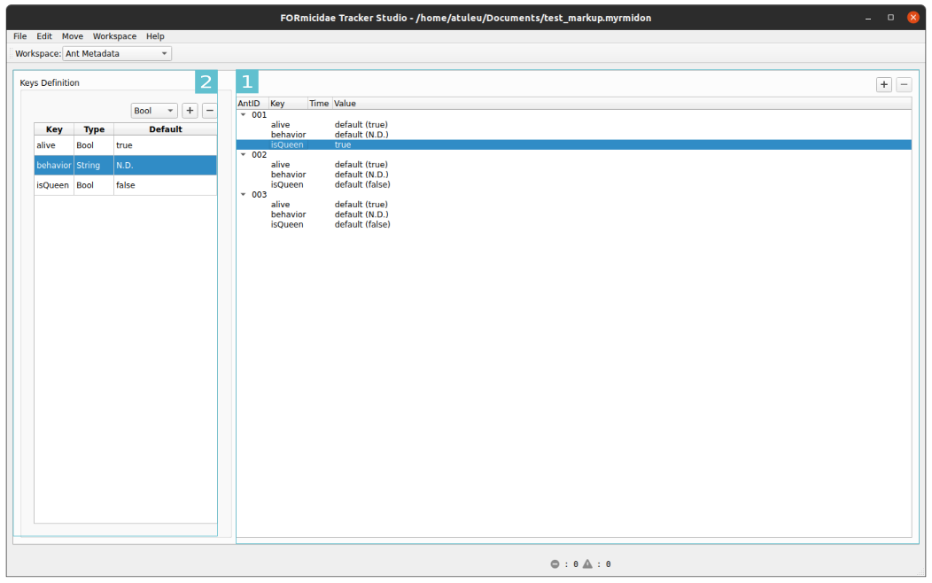 The *Ant Metadata* workspace